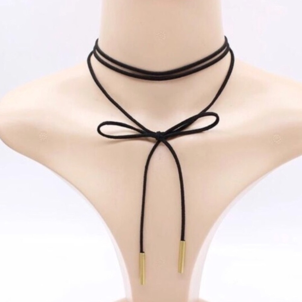 Long Black Rope Necklace